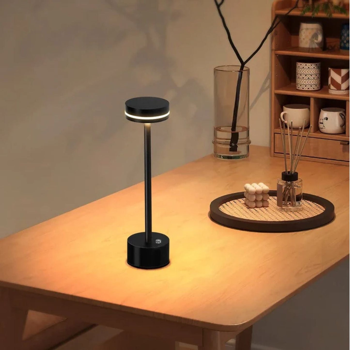 Lámpara de Mesa Led Alta Recargable Santú Home & Deco9#Dorado