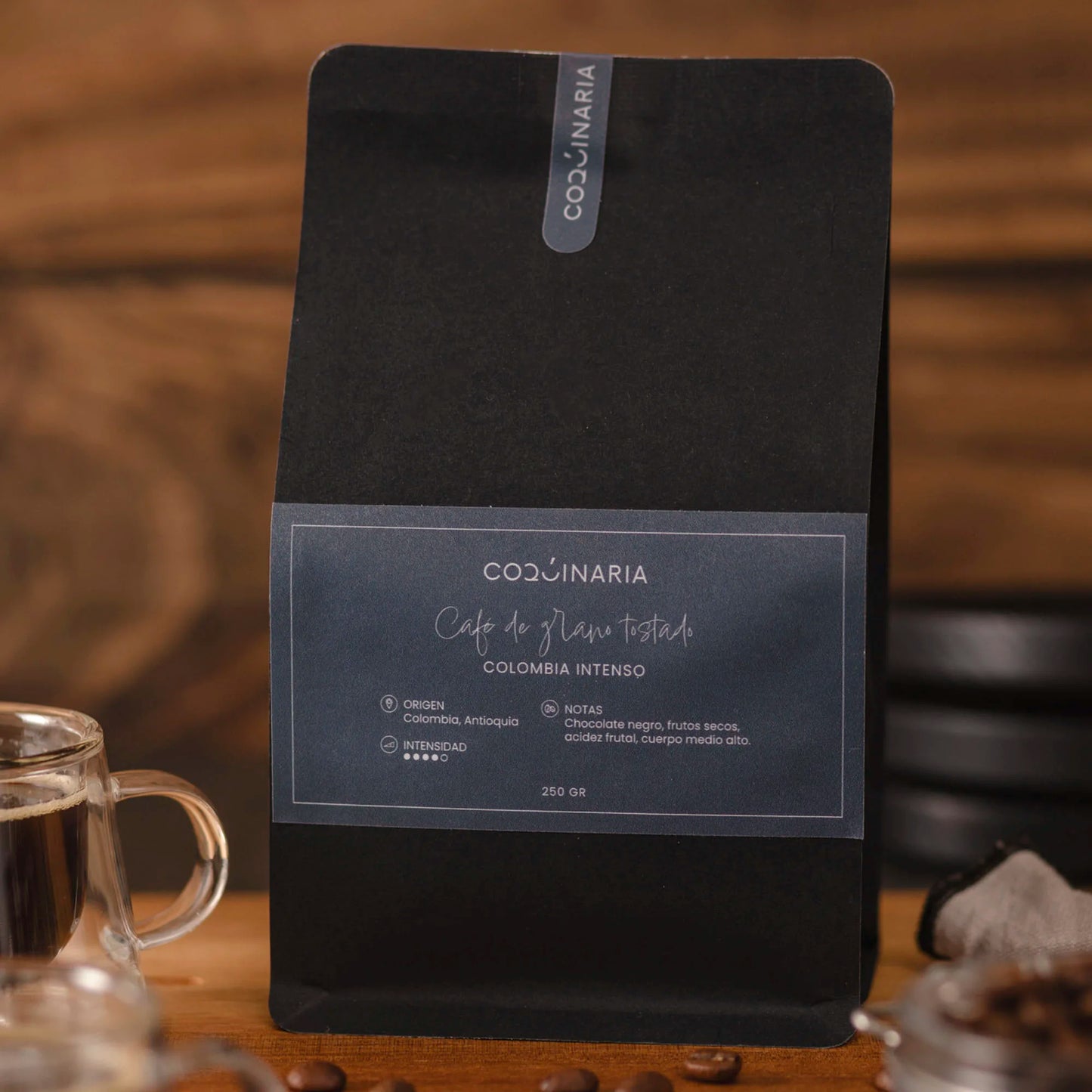 Café de Grano Tostado Colombia Intenso 250gr Coquinaria