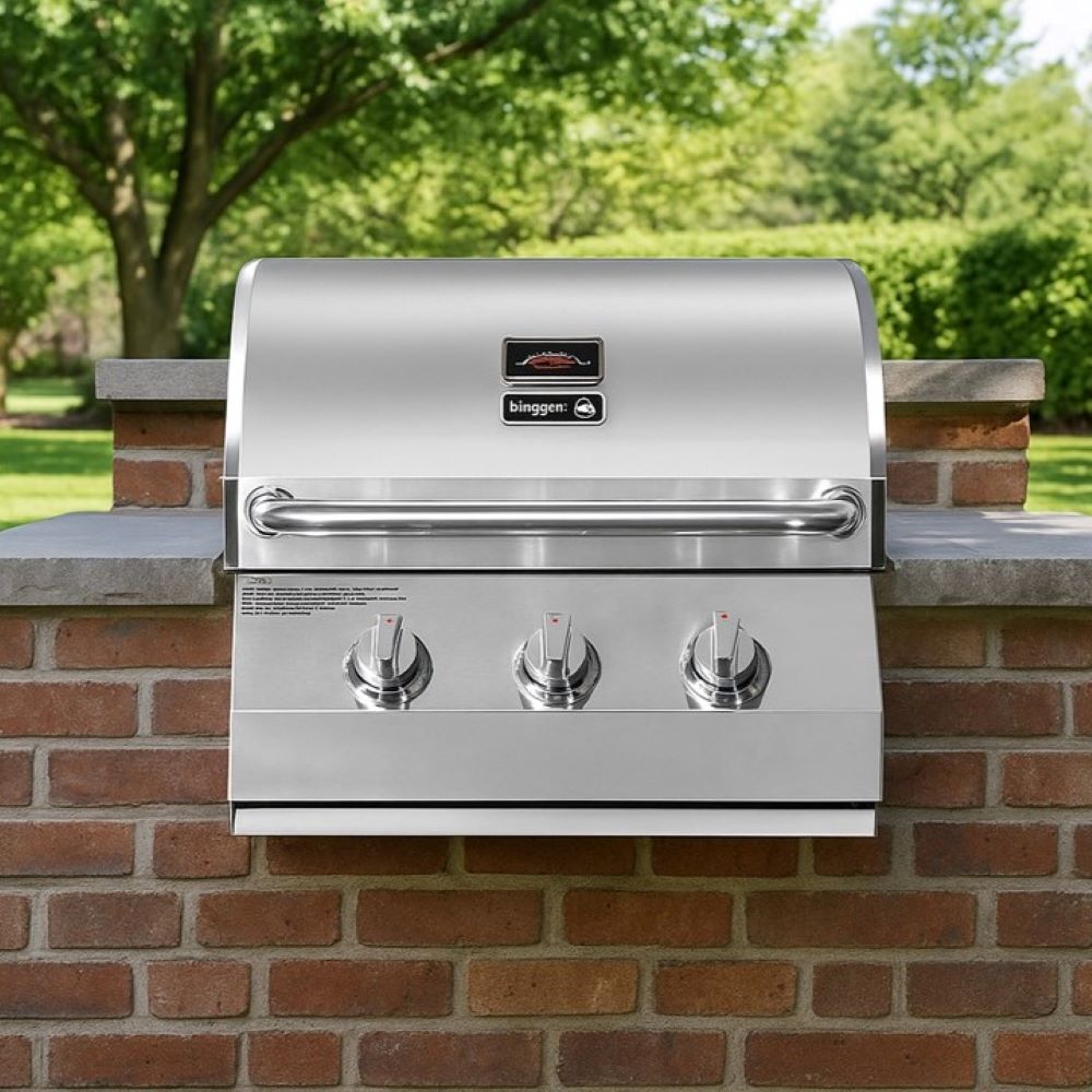Parrilla a Gas Empotrada 3 Quemadores Kinggrill1#Gris