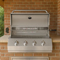 Parrilla a Gas Empotrada 4 Quemadores + Spiedo con Motor Kinggrill1#Gris