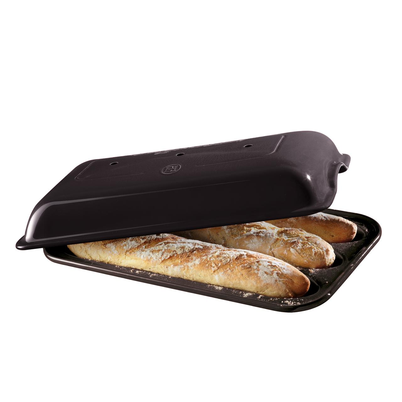 Horno De Cerámica Para Pan Baguette Gris Oscuro Emile Henry1#Gris