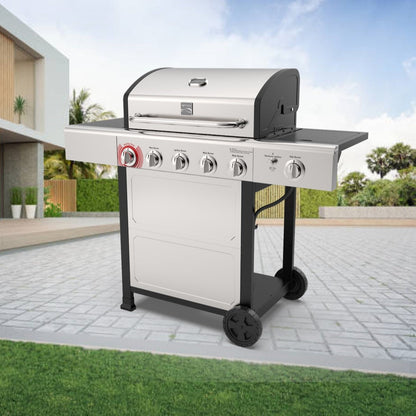 Parrilla a Gas 5 Quemadores + Quemador Lateral Kenmore2#Plata