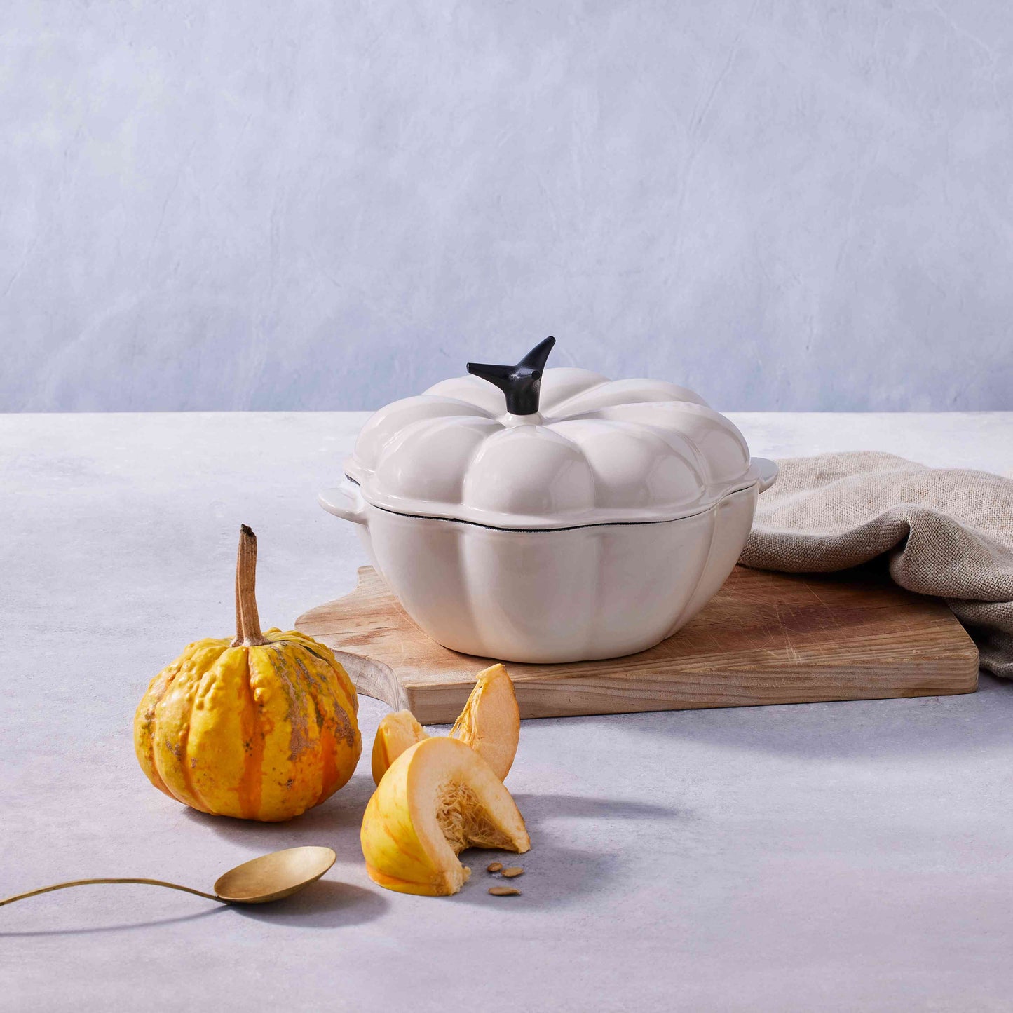 Cocotte Calabaza 22 Cm Meringue Le Creuset4#Sin color