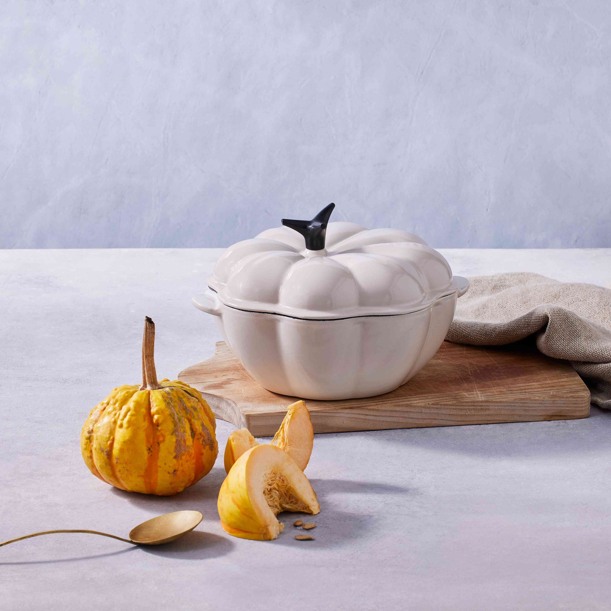 Cocotte Calabaza 22 Cm Meringue Le Creuset4#Sin color