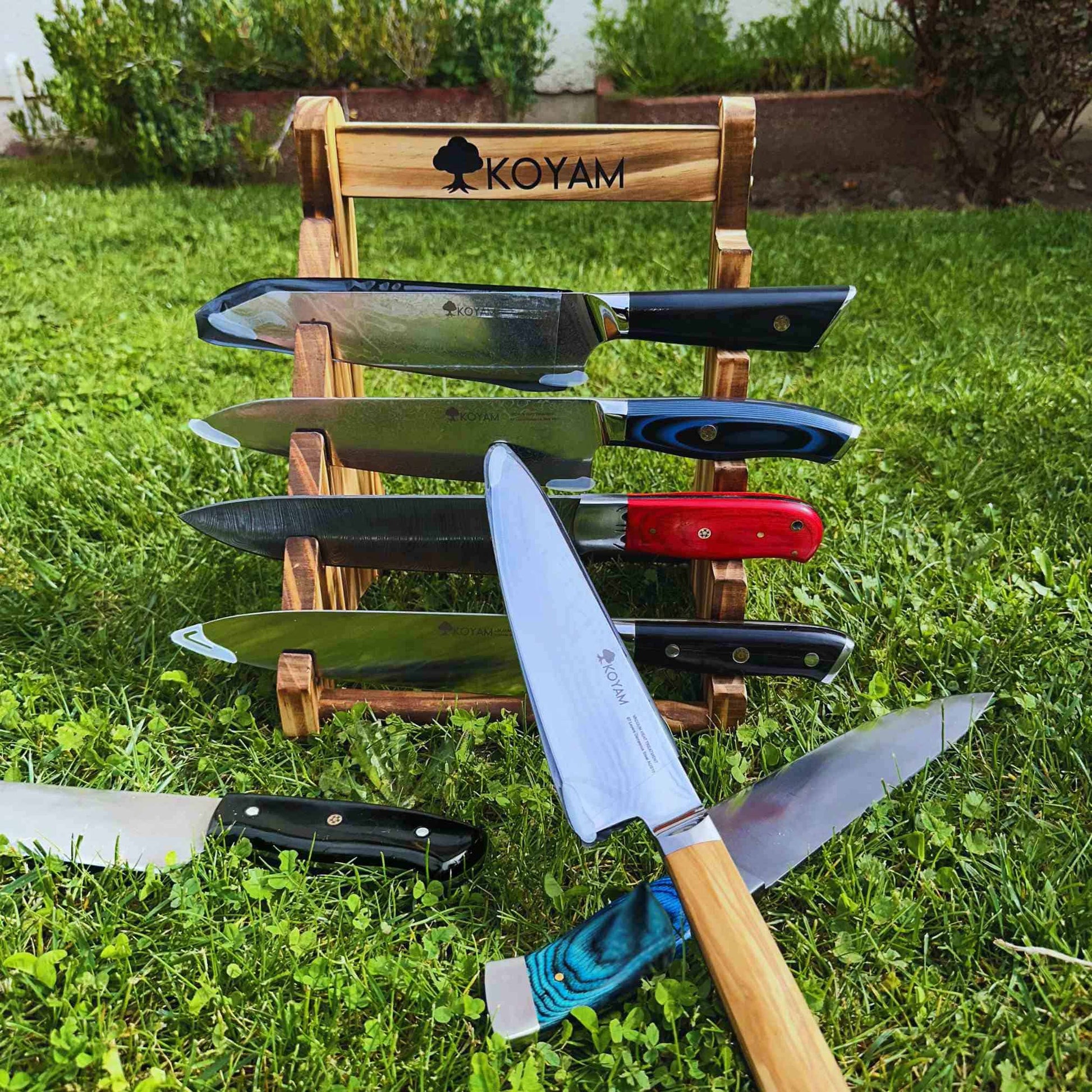 Soporte Porta Cuchillos de Madera Koyam3#Marrón