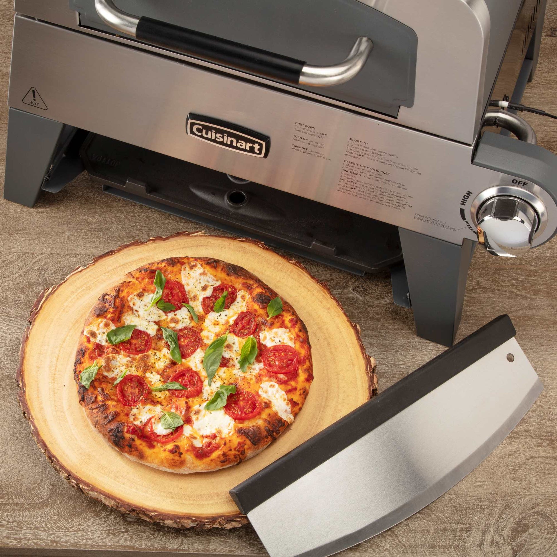 Cortador de Pizza Acero Inoxidable 15" Alfrescamore CPS-050 Cuisinart2#Acero