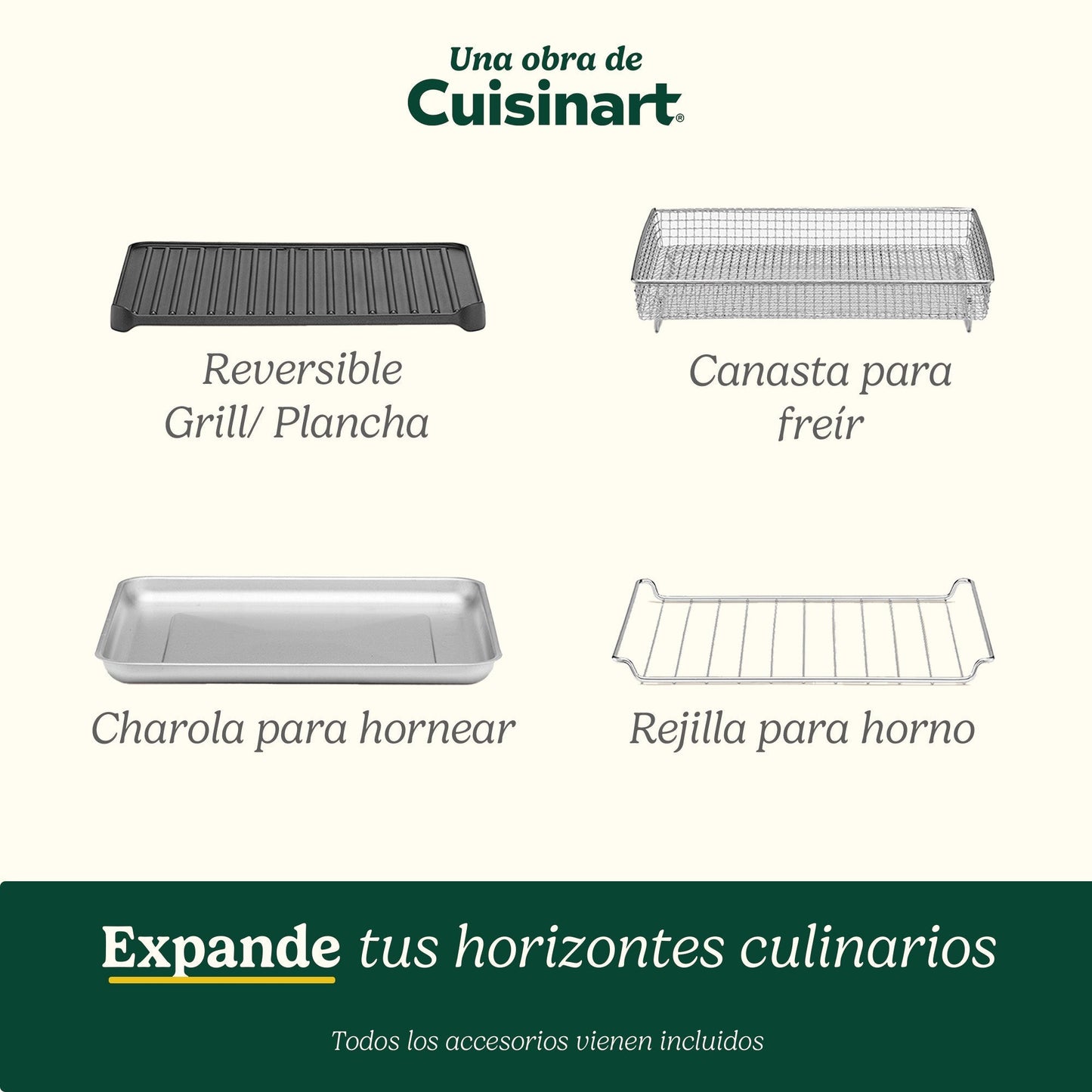 Horno, Tostador, Asador y Airfryer 8 En 1 TOA70CL Cuisinart9#Plata