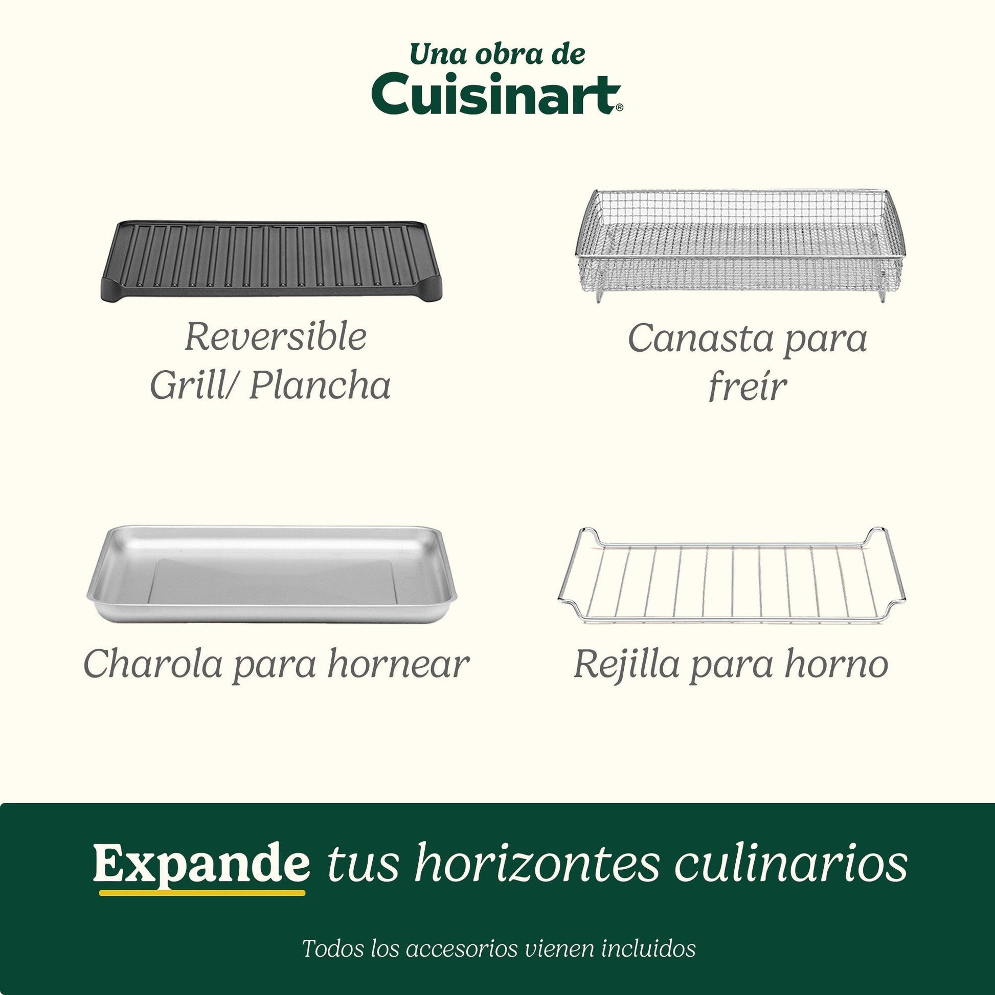 Horno, Tostador, Asador y Airfryer 8 En 1 TOA70CL Cuisinart9#Plata
