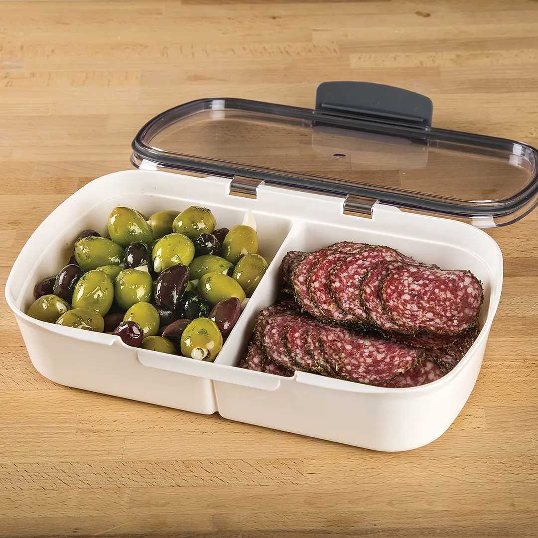 Contenedor Deli Con Separación Prokeeper Progressive2#Blanco