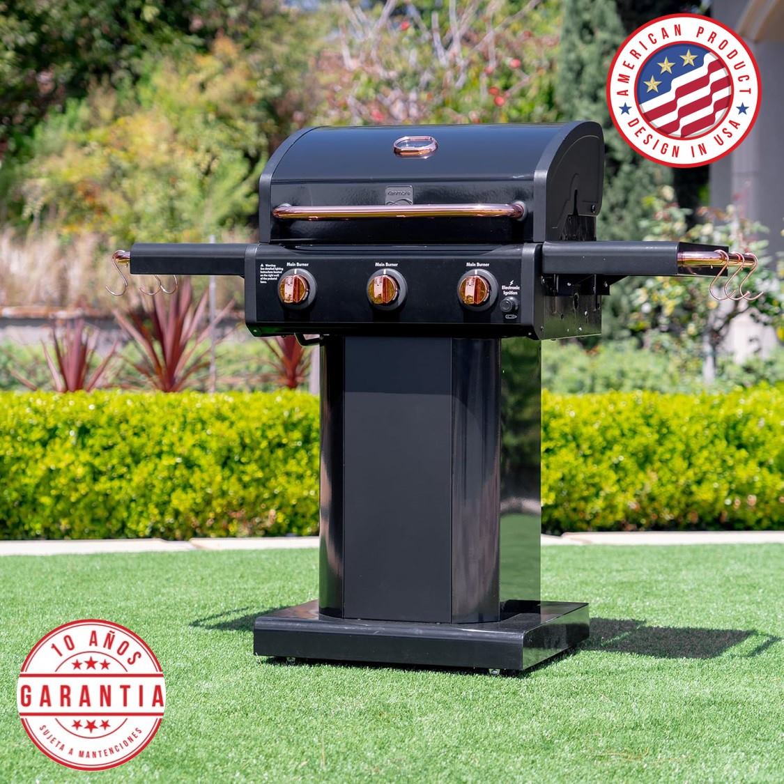 Parrilla A Gas 3 Quemadores KE-P4030 Kenmore.7#Negro