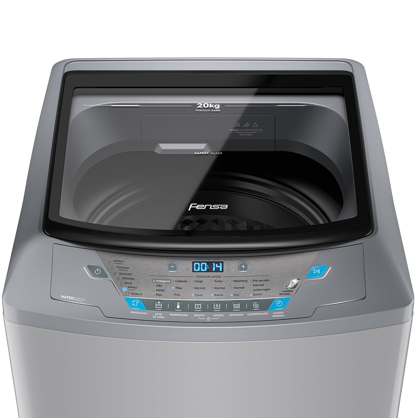 Lavadora Automática 20Kg Carga Superior Control Tiempo Premium Care 20SZ Fensa5#Gris