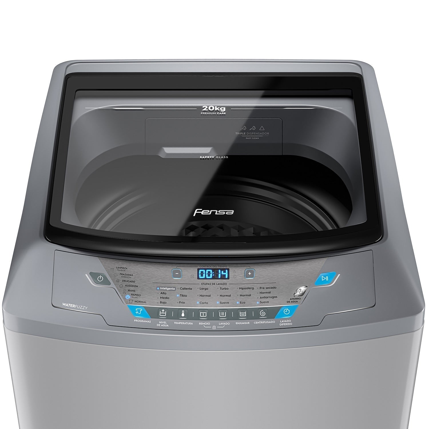 Lavadora Automática 20Kg Carga Superior Control Tiempo Premium Care 20SZ Fensa5#Gris