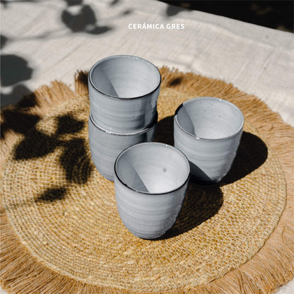 Set 4 Vasos Cerámica 270ml Amalfi Simplit2#Sin color