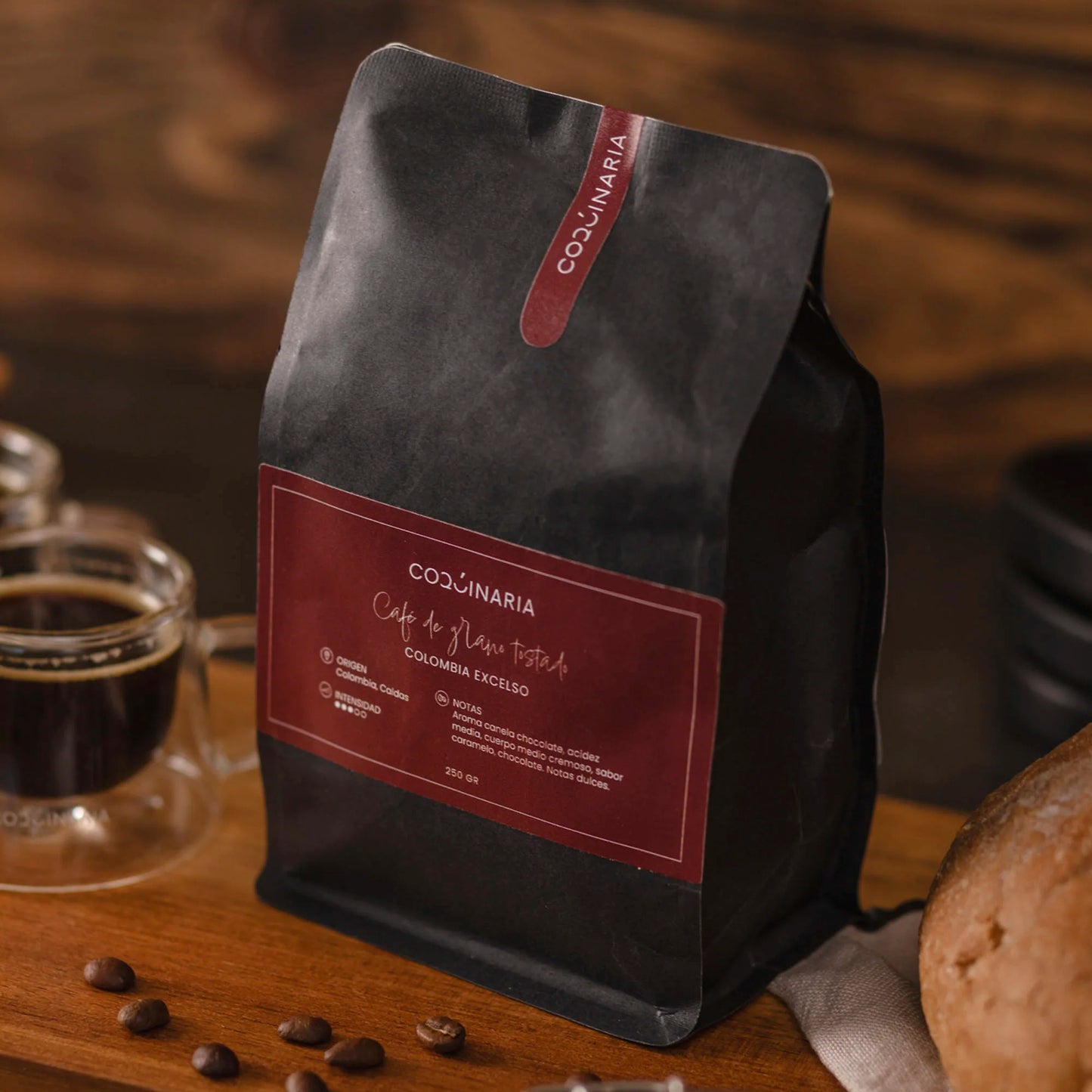 Café de Grano Tostado Colombia Excelso 250gr. Coquinaria
