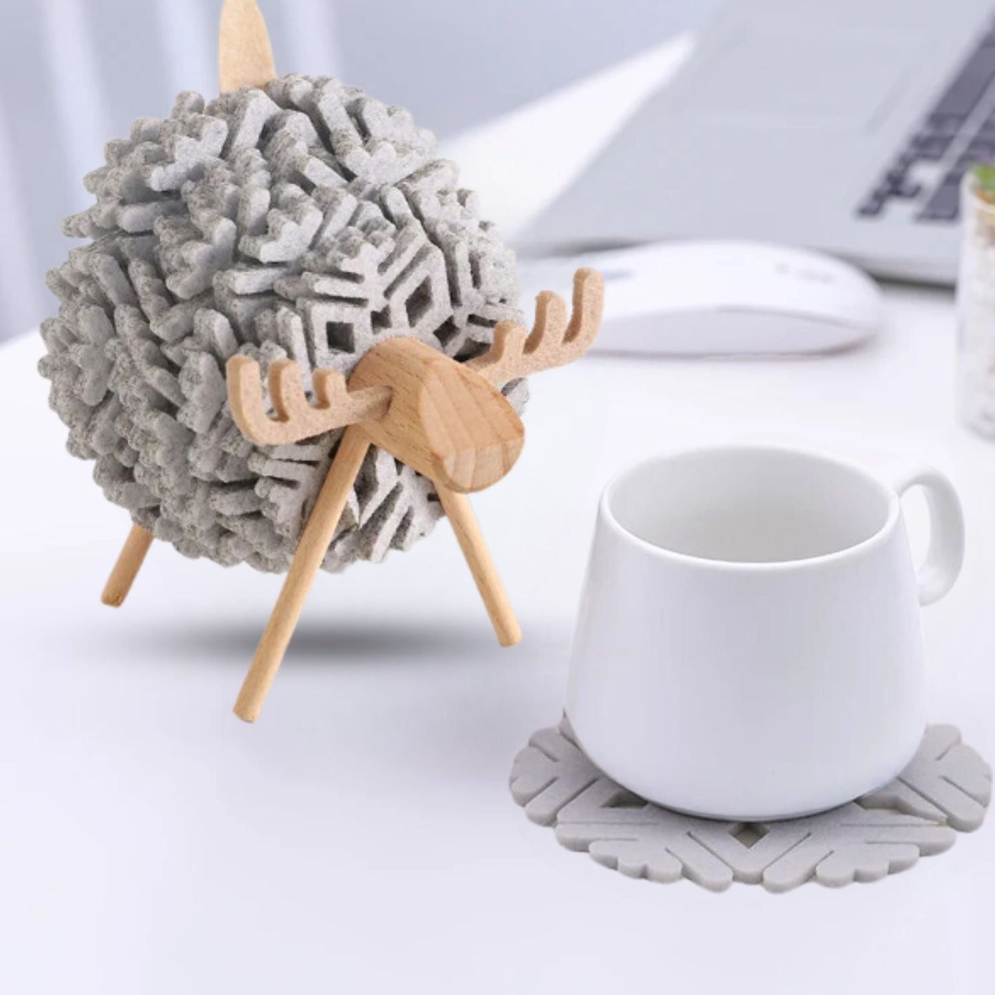 Posavasos Con Soporte Reno Santú Home & Deco3#Gris