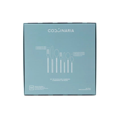 Set de Cuchilleria Hammered Para 4 Personas 28 Piezas Coquinaria