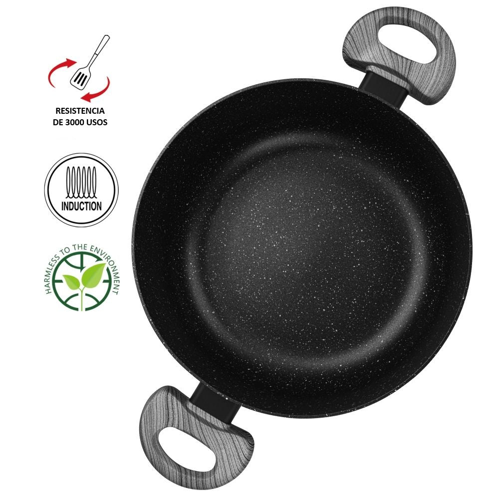 Set De Ollas & Sartén Fide 5 piezas Fissman7#Negro