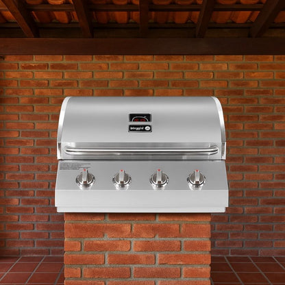 Parrilla a Gas Empotrada 4 Quemadores Kinggrill1#Gris