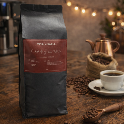 Café de Grano Tostado Colombia Excelso 1 kg Coquinaria