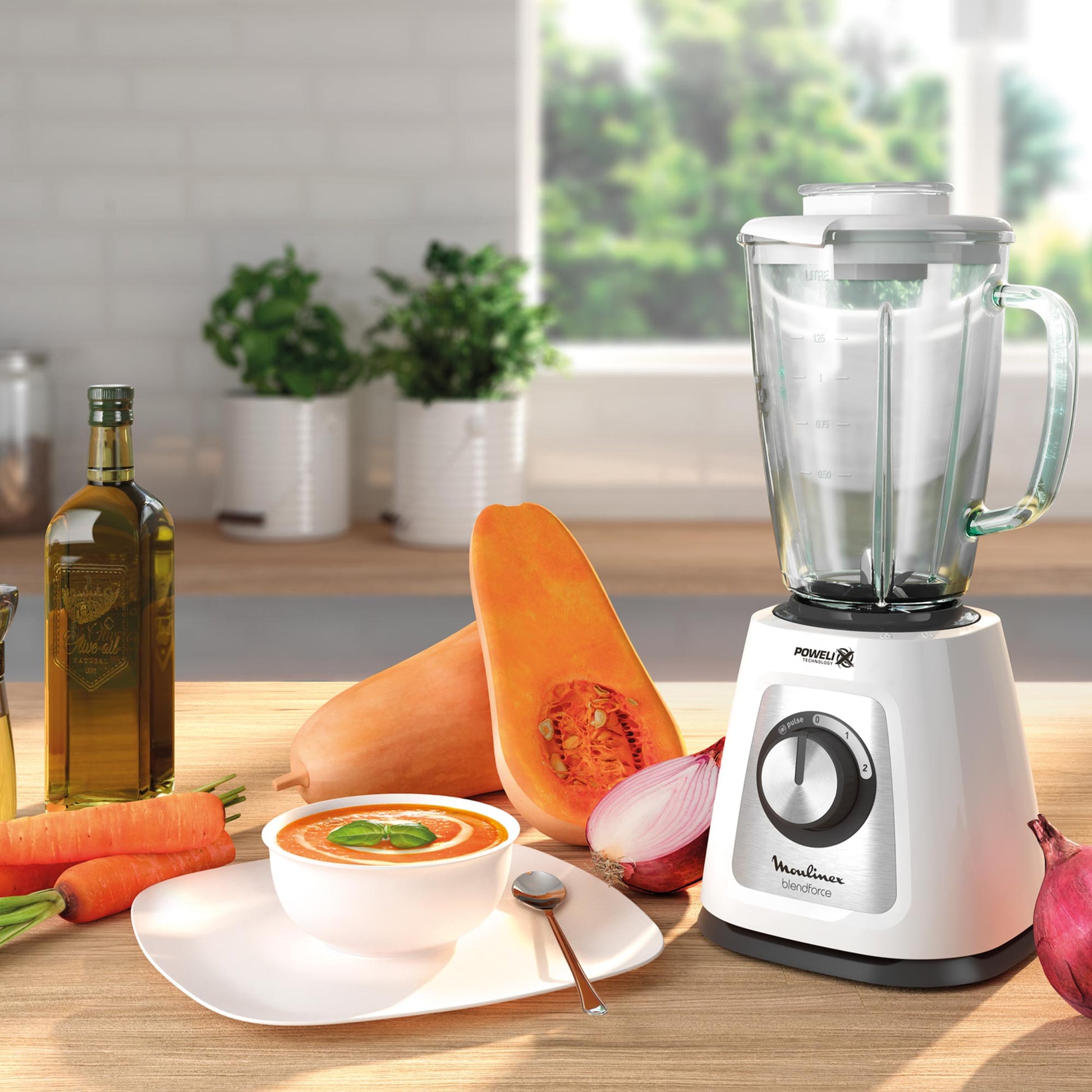 Licuadora Blendforce 2V + Pulse 800W Moulinex4#Negro