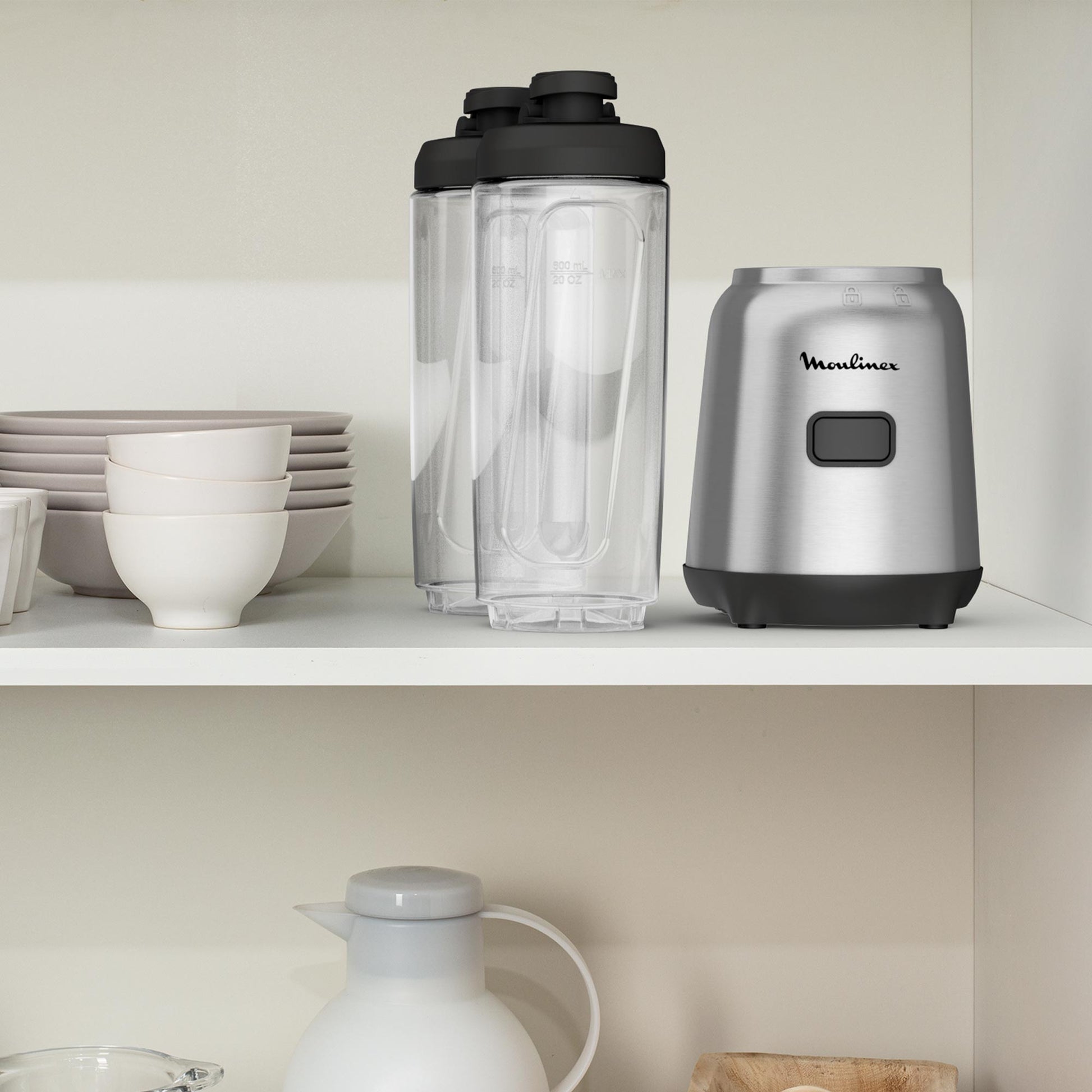 Licuadora Personal Tritan Mix & Move 300W Moulinex3#Acero