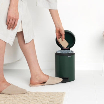 Basurero Pedal NewIcon Balde Plástico 3 Lts Brabantia12#Verde