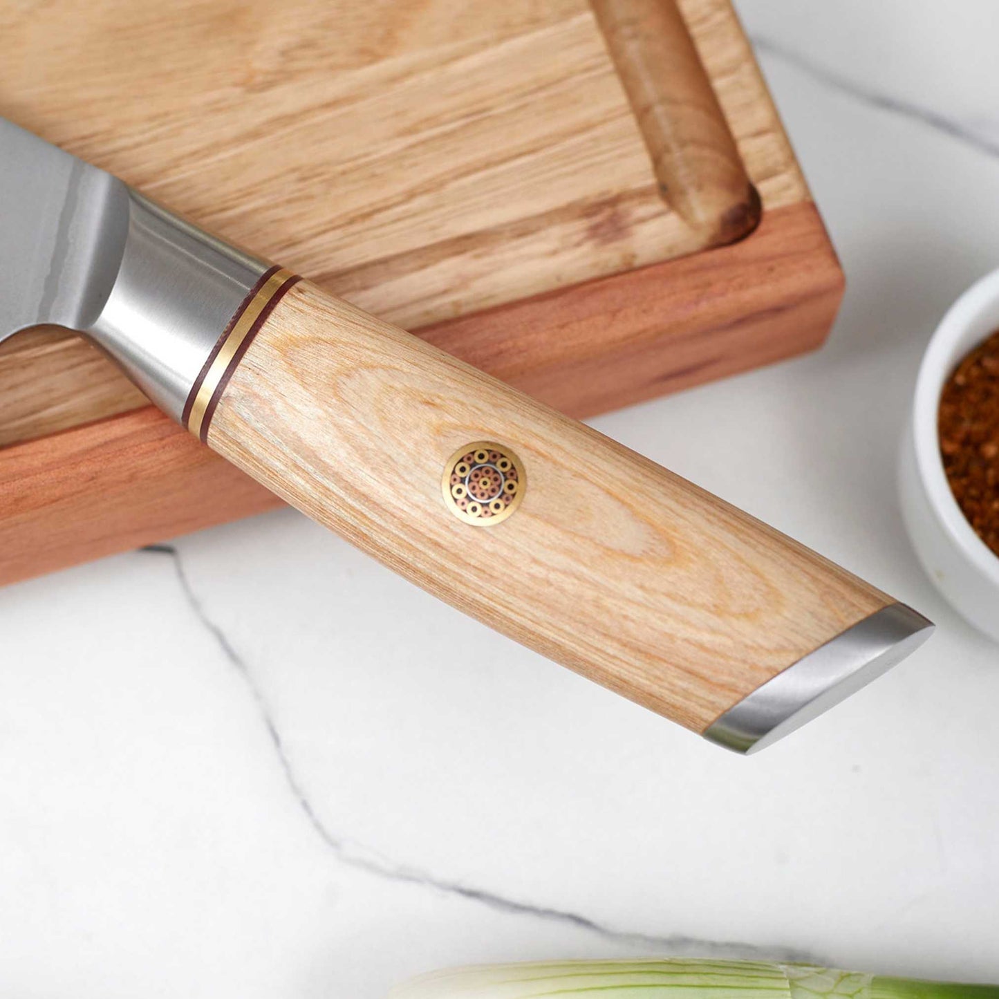 Cuchillo Chef Modelo Pata de Puma 21.2 Cm Koyam3#Amarillo Pálido