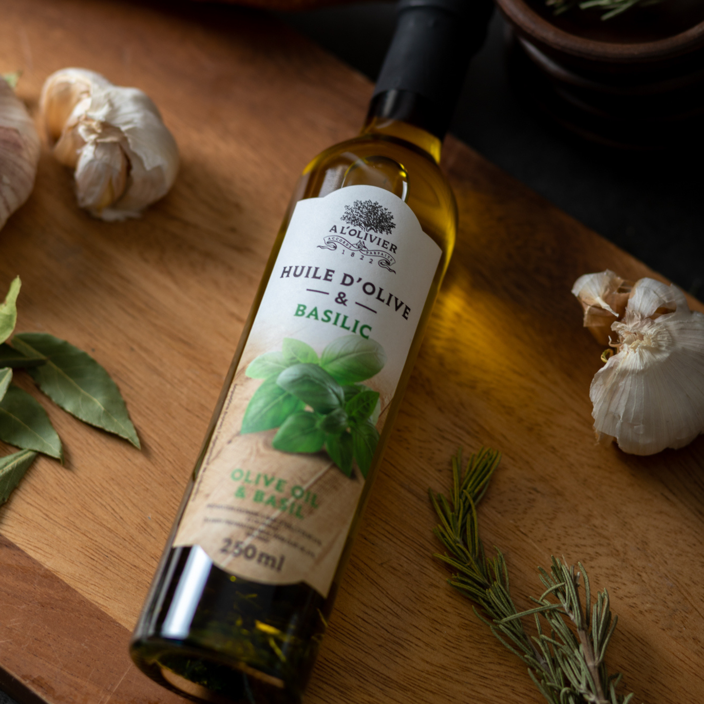 Aceite de Oliva & Albahaca 250 ml Al Olivier