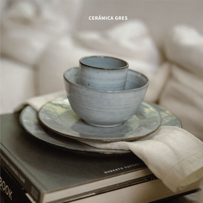 Juego Loza Cerámica 16 pcs Amalfi 4 personas Simplit4#Azul