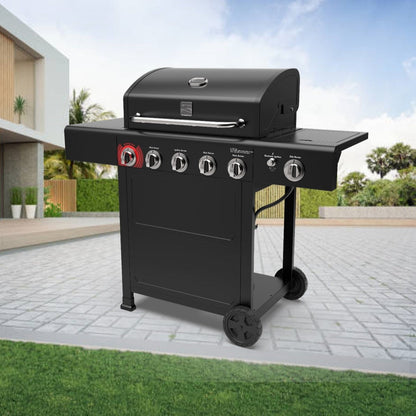 Parrilla A Gas 5 Quemadores + Quemador Lateral Color Negro Kenmore2#Negro