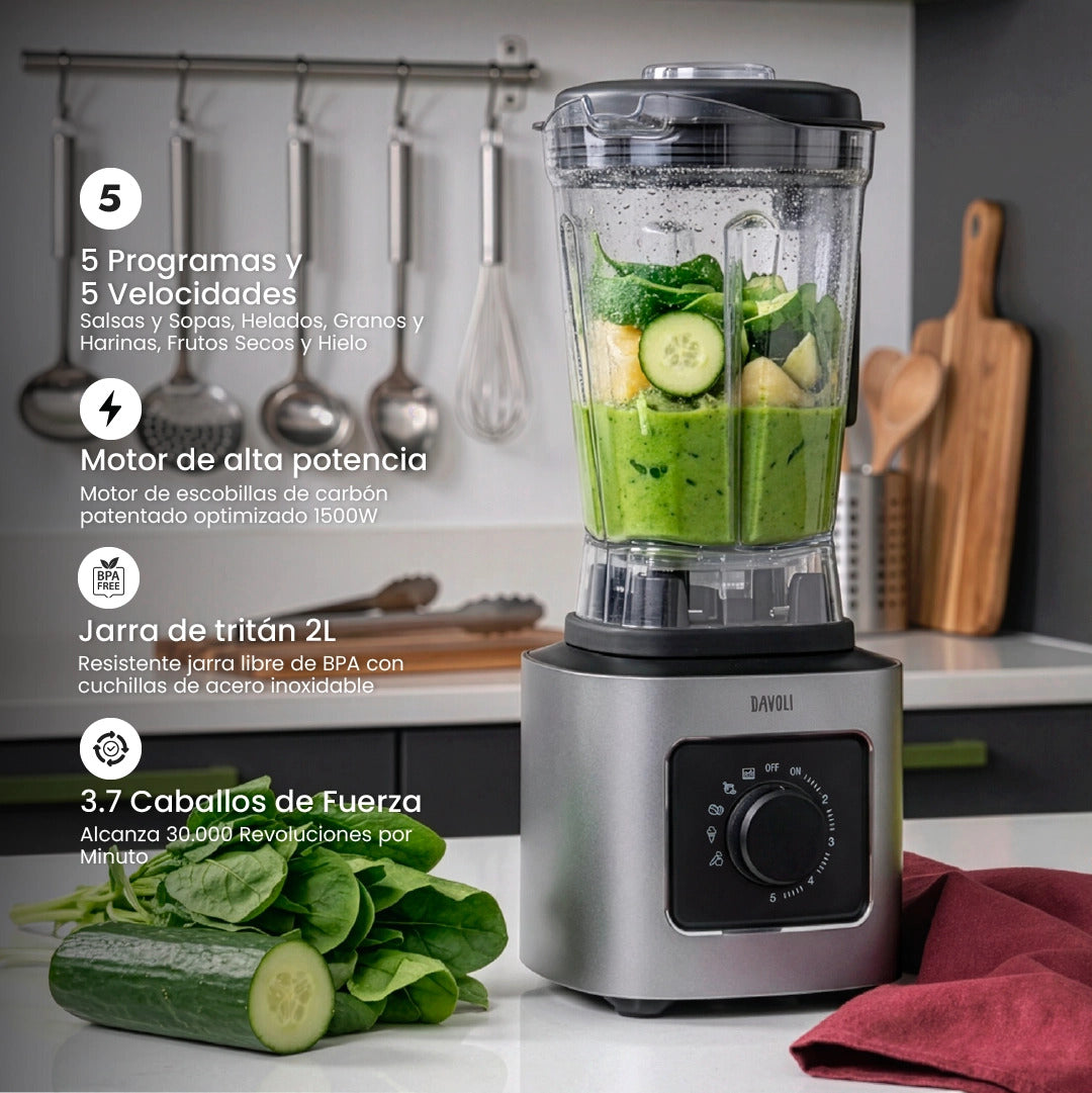 5 Davoli Power Blender 5 Programas y 5 Velocidades Licuadora Alta Potencia 1500 W.jpg