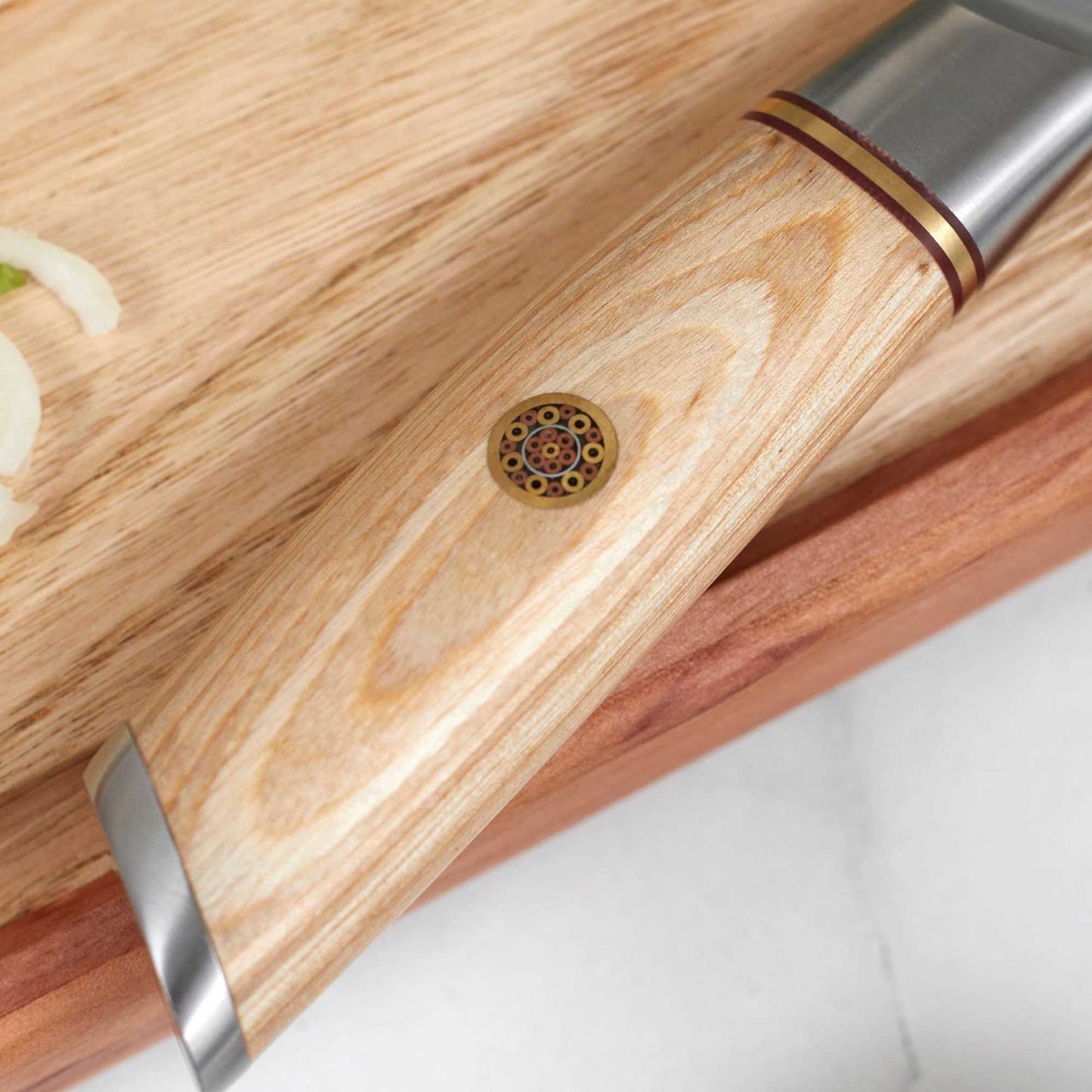 Cuchillo Chef Modelo Pata de Puma 21.2 Cm Koyam4#Amarillo Pálido