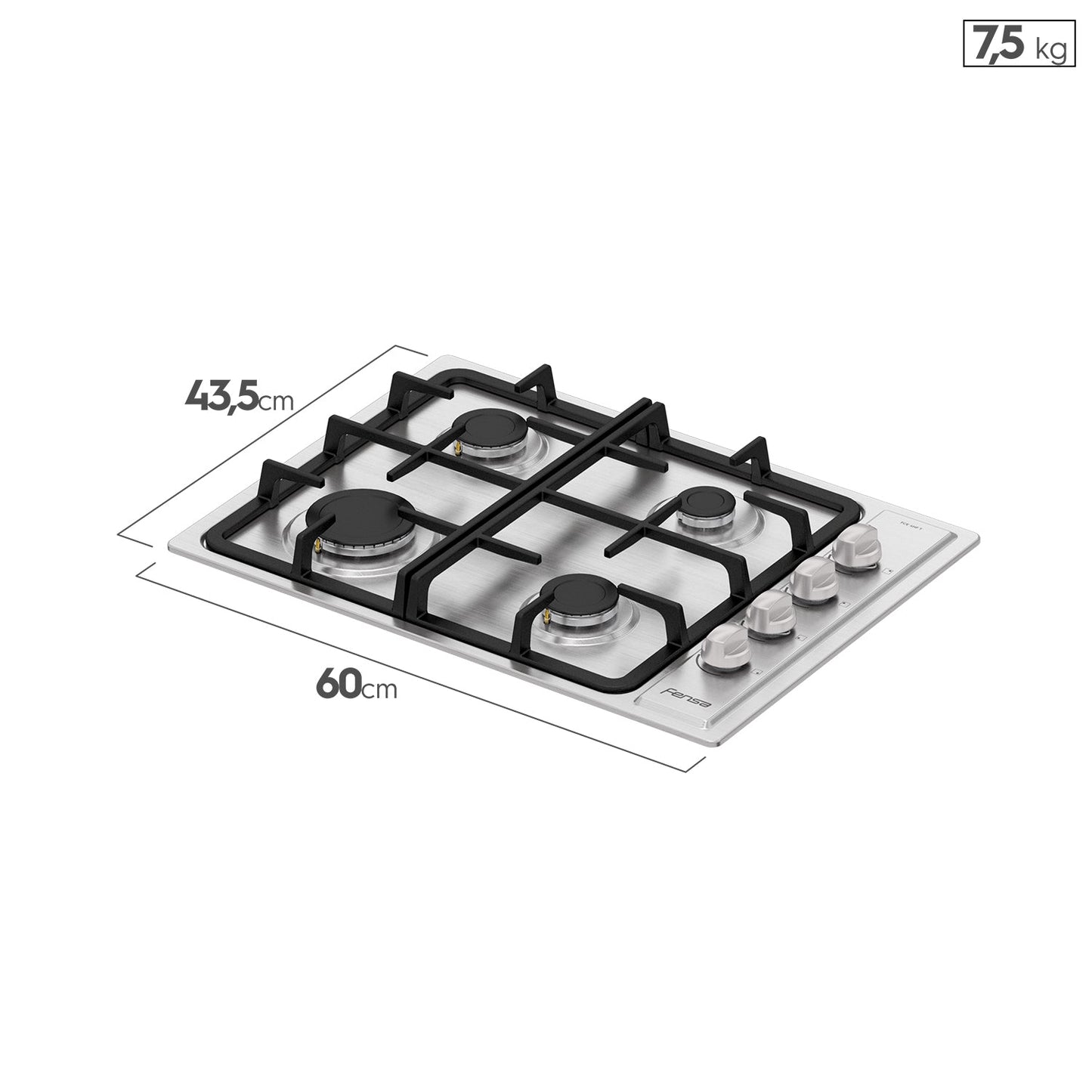 Kit Empotrado Horno F 1060NA + Encimera 4HF + Campana U6160 Fensa5#Negro