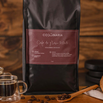 Café de Grano Tostado Colombia Excelso 1 kg Coquinaria