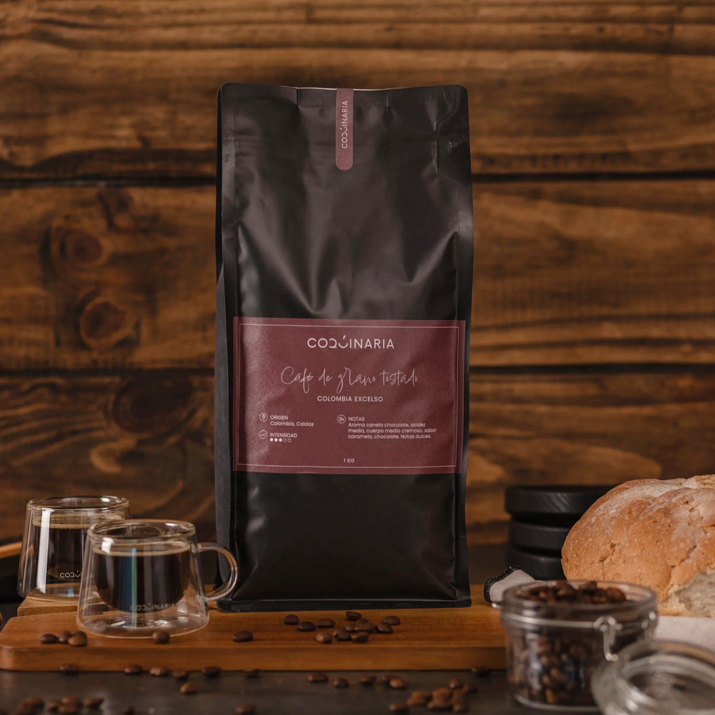 Café de Grano Tostado Colombia Excelso 1 kg Coquinaria