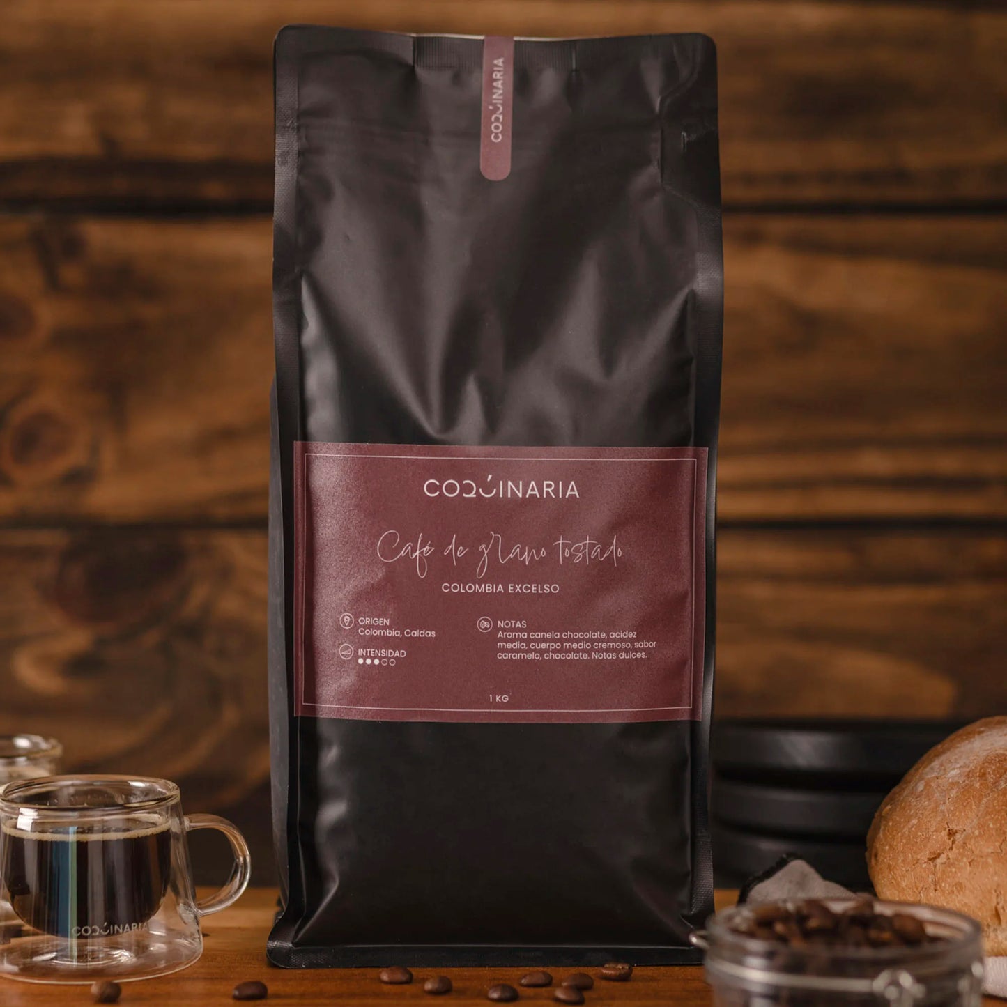 Café de Grano Tostado Colombia Excelso 1 kg Coquinaria