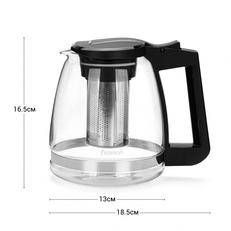 Tetera De Vidrio Con Infusor 1.6 Lts Fissman5#Sin color