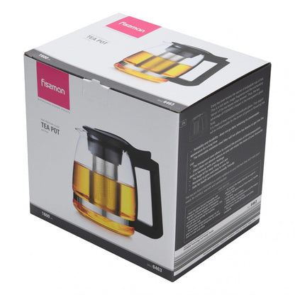 Tetera De Vidrio Con Infusor 1.6 Lts Fissman8#Sin color