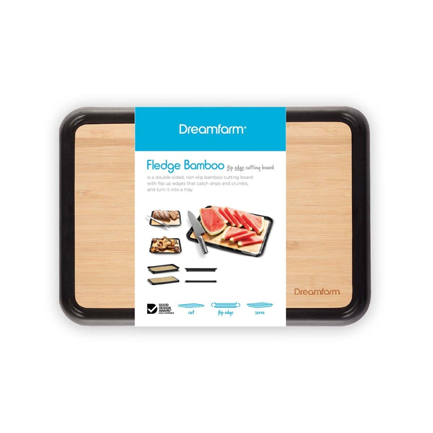 Tabla para Picar Bamboo Fledge Dreamfarm3#Negro