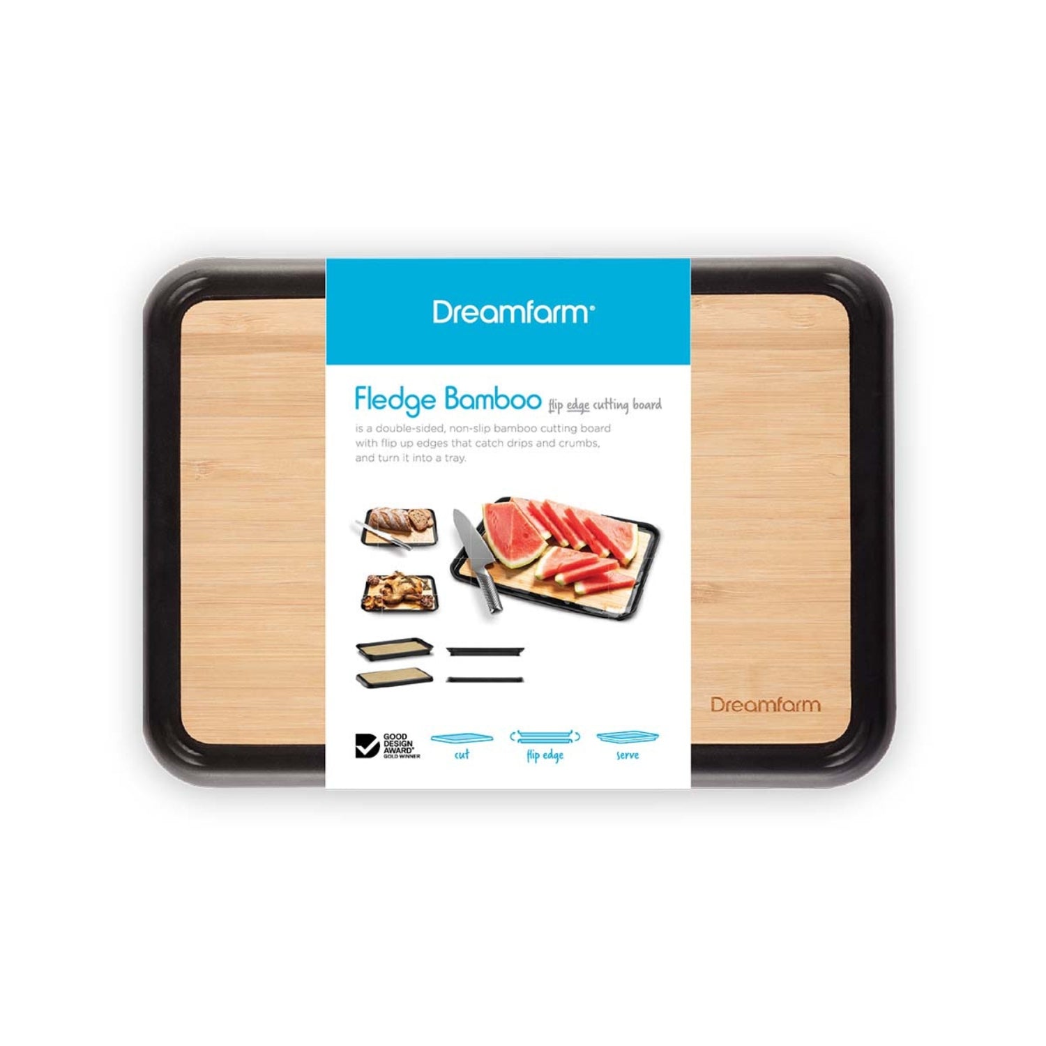Tabla para Picar Bamboo Fledge Dreamfarm3#Negro
