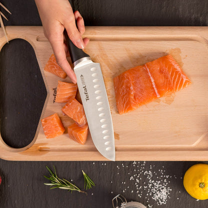 Cuchillo Santoku Ice Force 18 Cm Tefal1#Negro