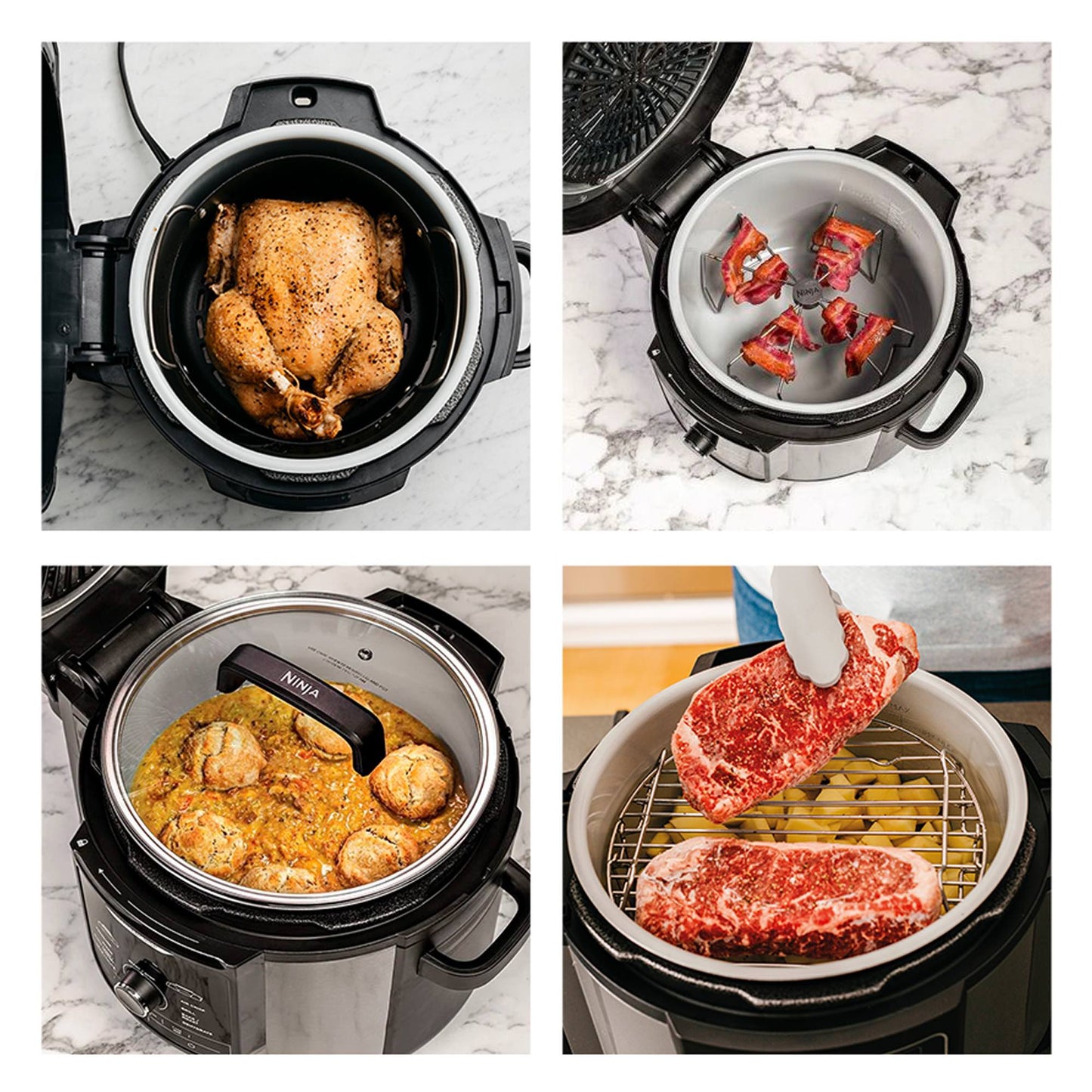 Olla Multifuncional Con Freidora De Aire 7 En 1 Ninja3#Gris