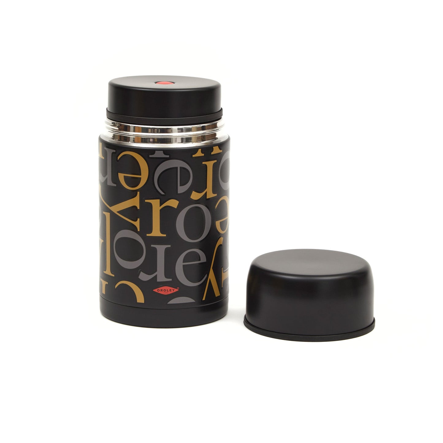 Set Letras Termo Comida + Botella Térmica Oroley5#Negro