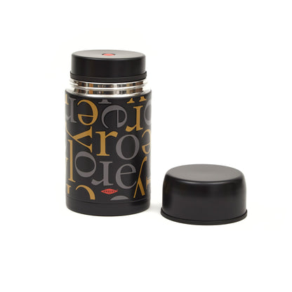 Set Letras Termo Comida + Botella Térmica Oroley5#Negro