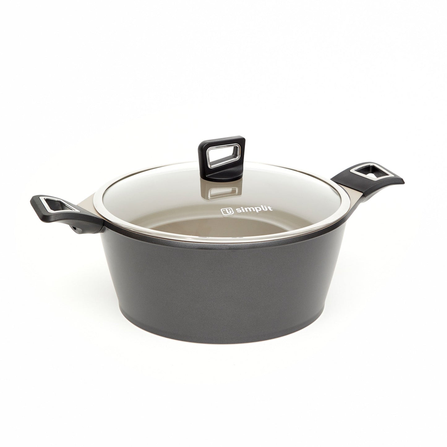 Kit Batería Cocina 8 Pzs + Set 12 Utensilios Simplit13#Negro