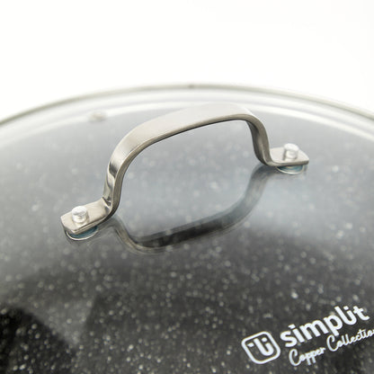 Set 2 Sartenes Cobre Antiadherente 28 cm Tapa + 24 cm Simplit12#Cobre