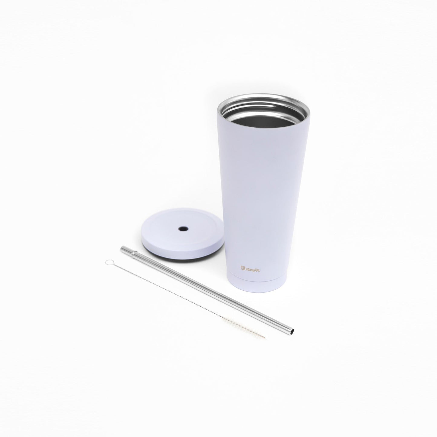 Vaso Térmico Tumbler 750ml Tapa y Bombilla Simplit9#Morado