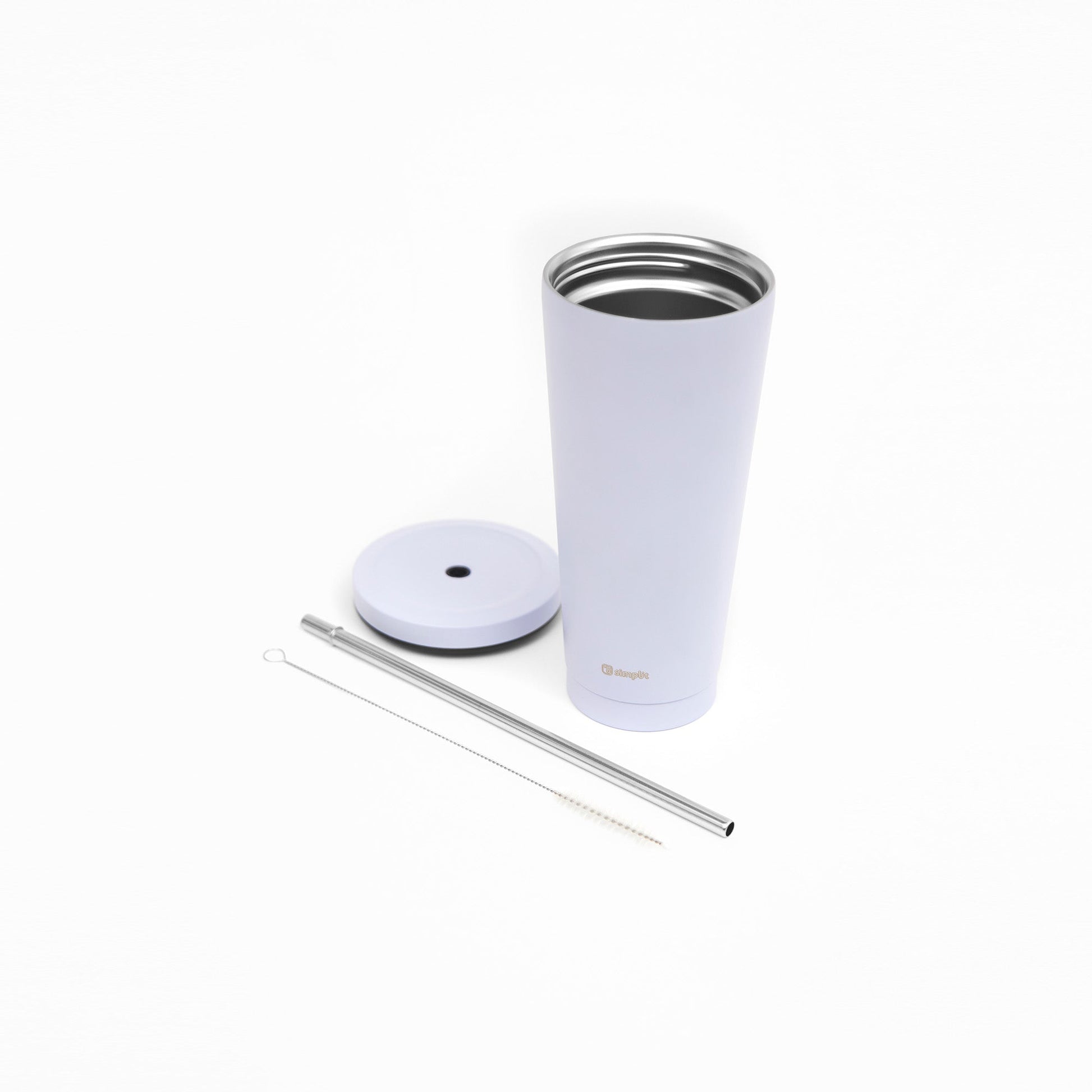 Vaso Térmico Tumbler 750ml Tapa y Bombilla Simplit9#Morado