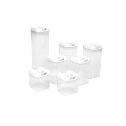 Set De 7 Contenedores Herméticos Plástico6#Blanco