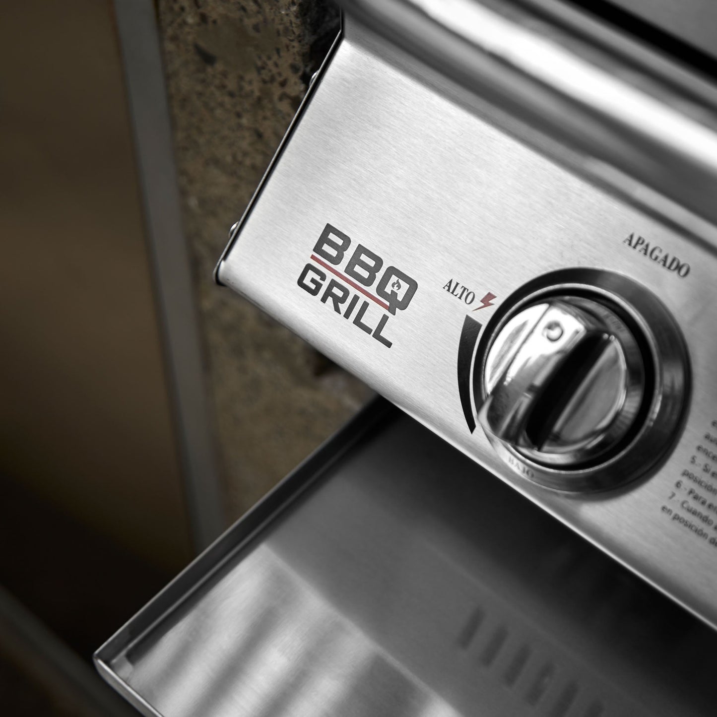 Parrilla Kansas Empotrada + Rostizador + Spiedo BBQ401E BBQ Grill6#Acero